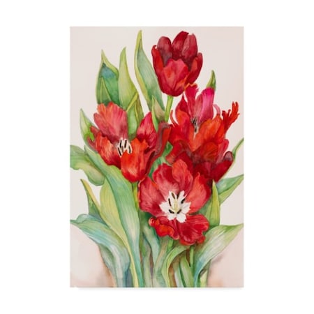 Joanne Porter 'Tulips Opening Up' Canvas Art,16x24